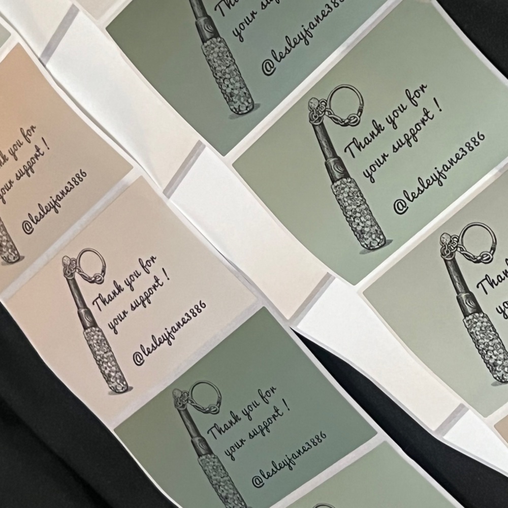 Set of 100 Handmade Custom Stickers Thank You Stickers Closet Stickers - Picture 2 of 11